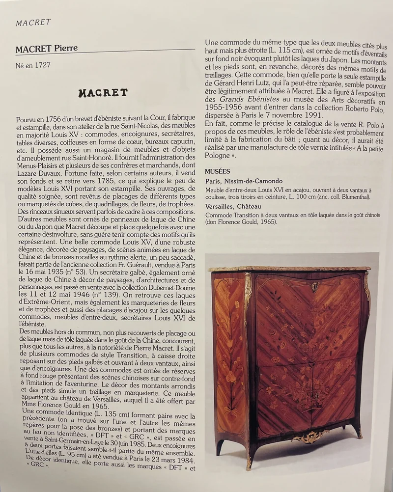 Restauration de meubles anciens et d’objets d’art